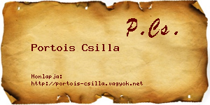 Portois Csilla névjegykártya